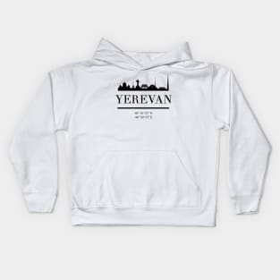 YEREVAN ARMENIA BLACK SILHOUETTE SKYLINE ART Kids Hoodie